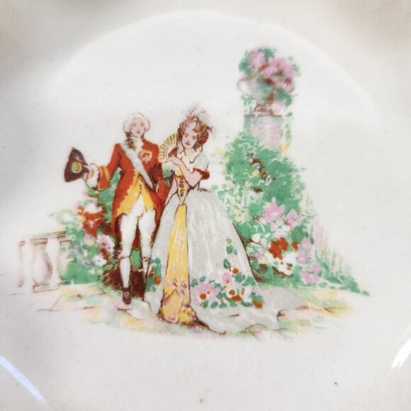 J&G Meakin Sunshine Fluted Dish Scalloped Edges Gold Gilt Regent Couple England - Picture 7 of 9